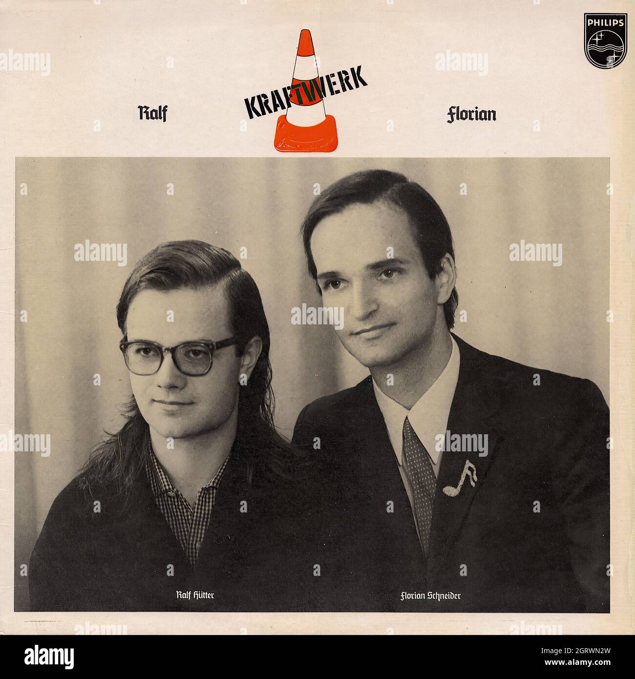 Kraftwerk - Ralf & Florian - Vintage Vinyl Record Cover Stock Photo