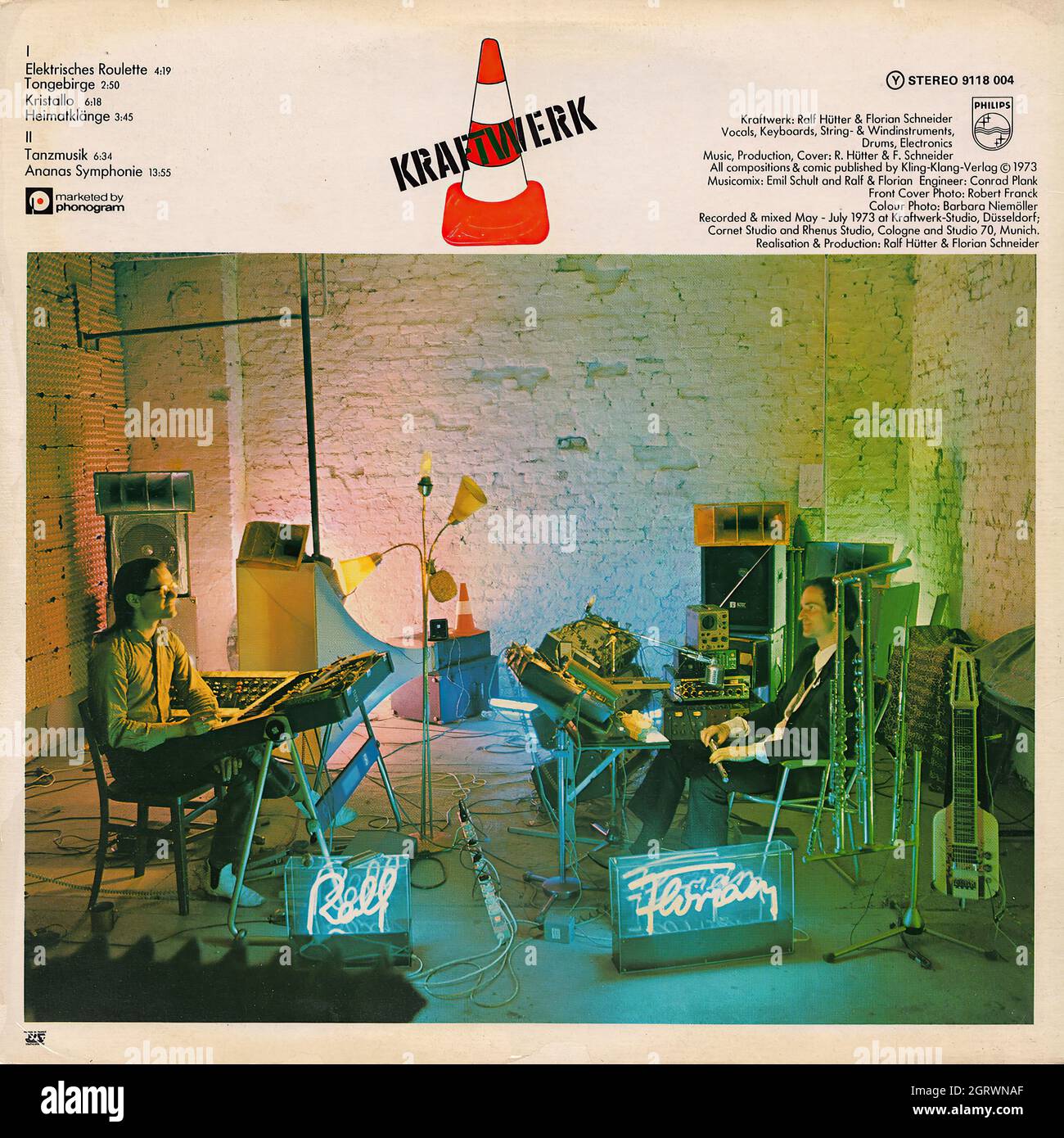 Kraftwerk - Ralf & Florian (back cover) - Vintage Vinyl Record 