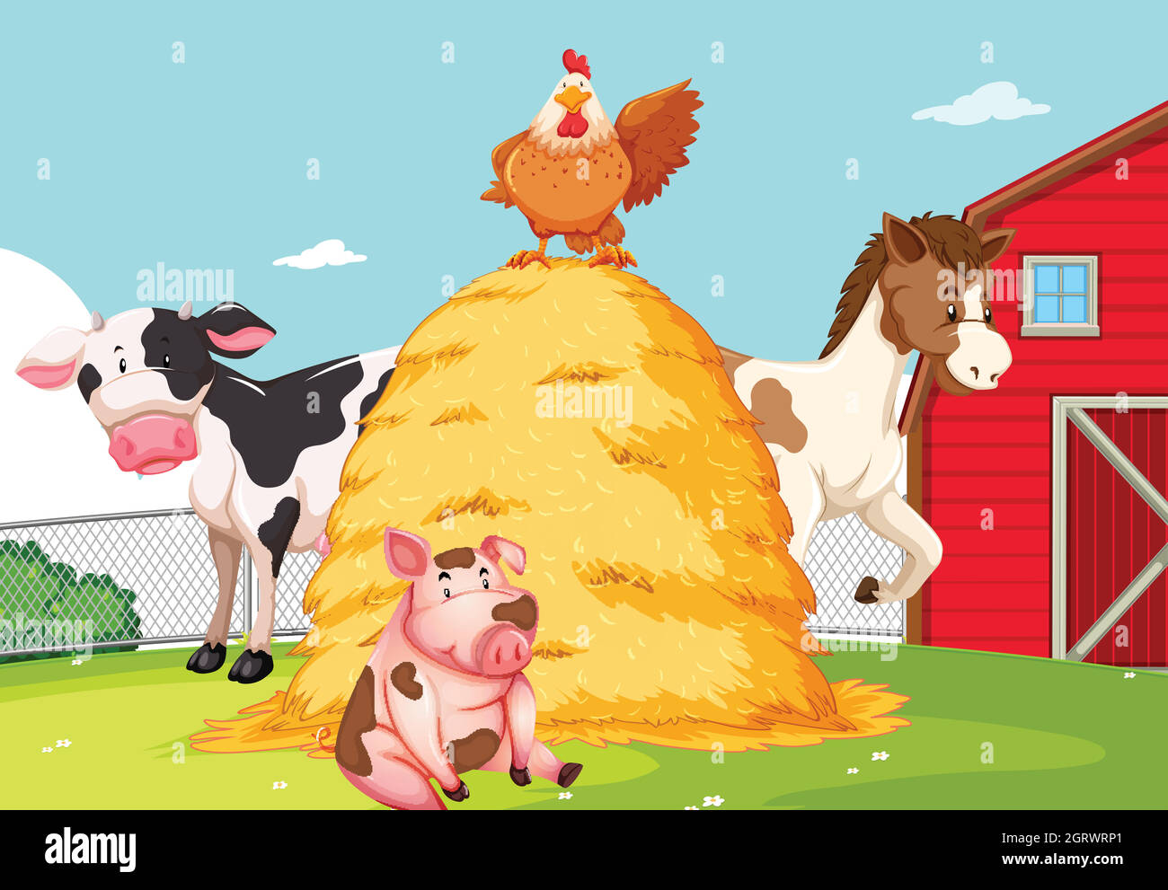 Animal at the farmland Stock Vector Image & Art - Alamy