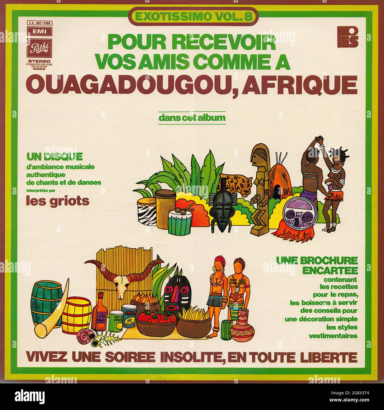 Les Griots - Exotissimo vol.8 - Vintage Vinyl Record Cover Stock Photo ...