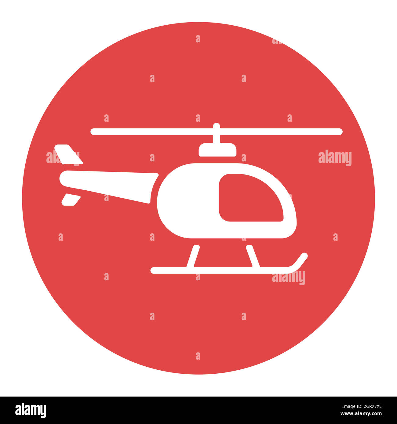 Helicopter flat vector white glyph icon design isolated Stock Vector