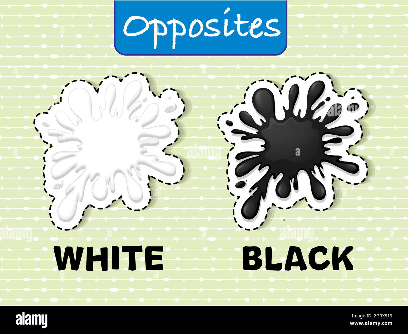 Opposite words for white and black Stock Vector Image & Art Alamy