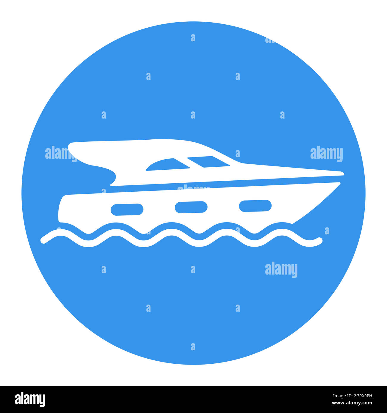 Cruising motor yacht flat vector white glyph icon Stock Vector Image ...