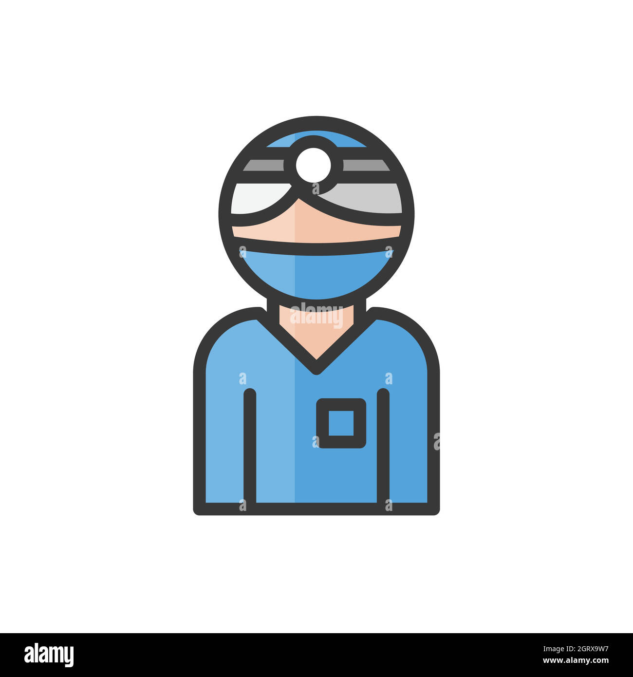 Surgeon avatar. Doctor at the hospital character. Medicine people. Profile user, person, people icon. Vector illustration Stock Vector