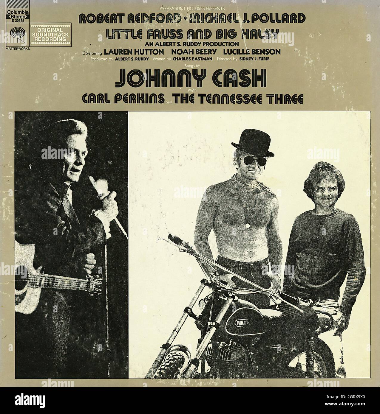 Johnny Cash - Little Fauss And Big Halsy - Vintage Soundtrack Vinyl Album Stock Photo