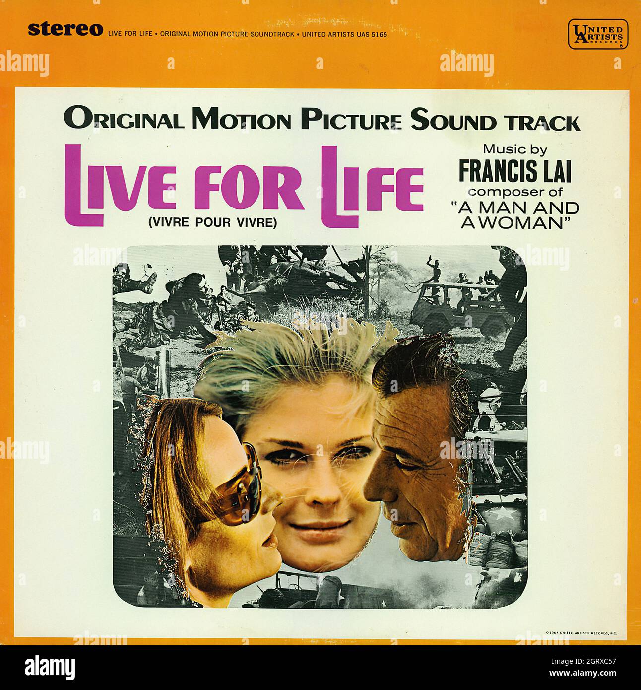 Live For Life - Vintage Soundtrack Vinyl Album Stock Photo