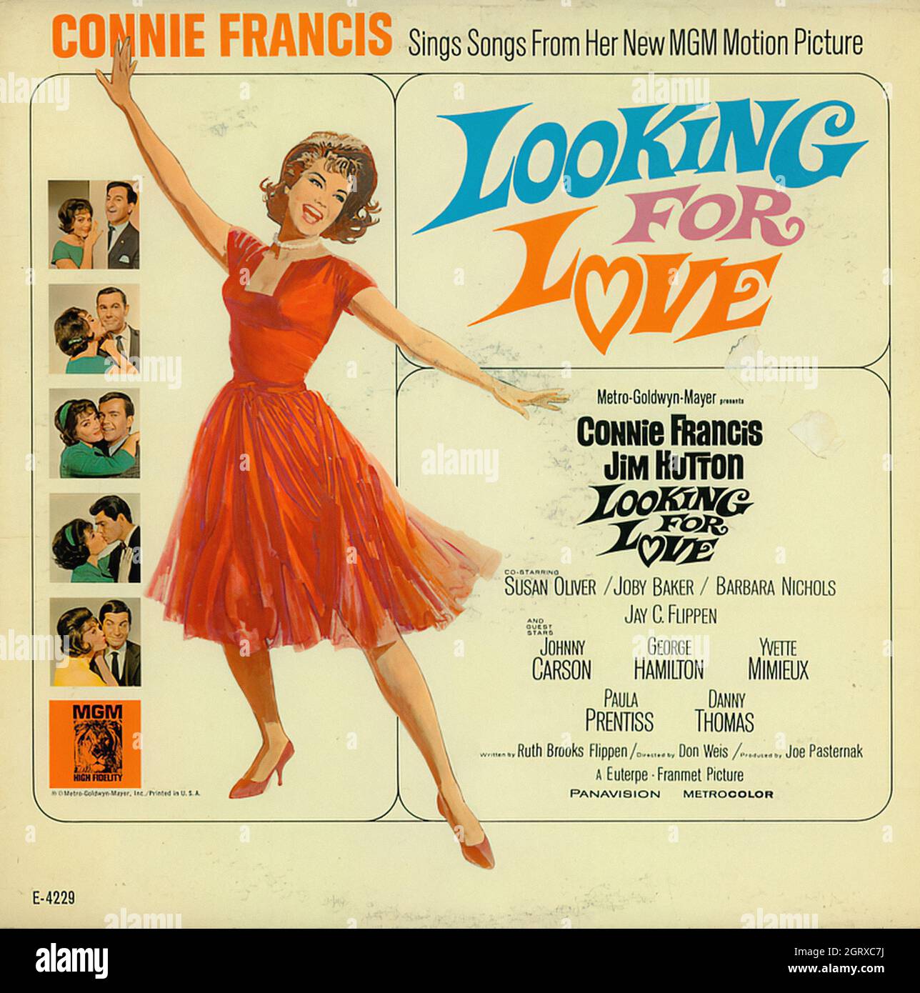 Looking For Love - Vintage Soundtrack Vinyl Album Stock Photo