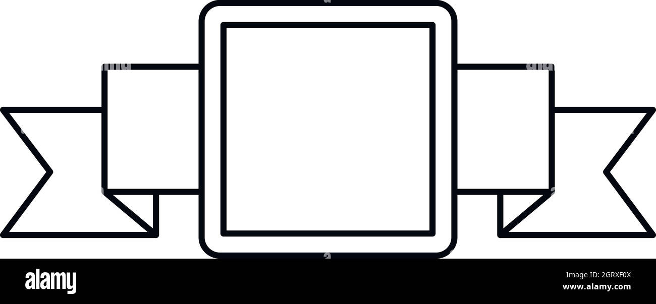 Small square banner icon, outline style Stock Vector Image & Art - Alamy