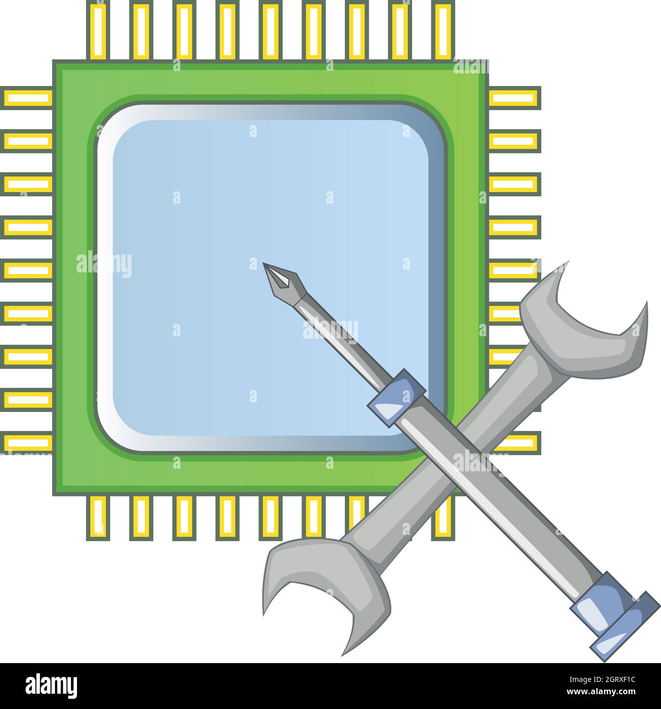 Electronics repair icon, cartoon style Stock Vector