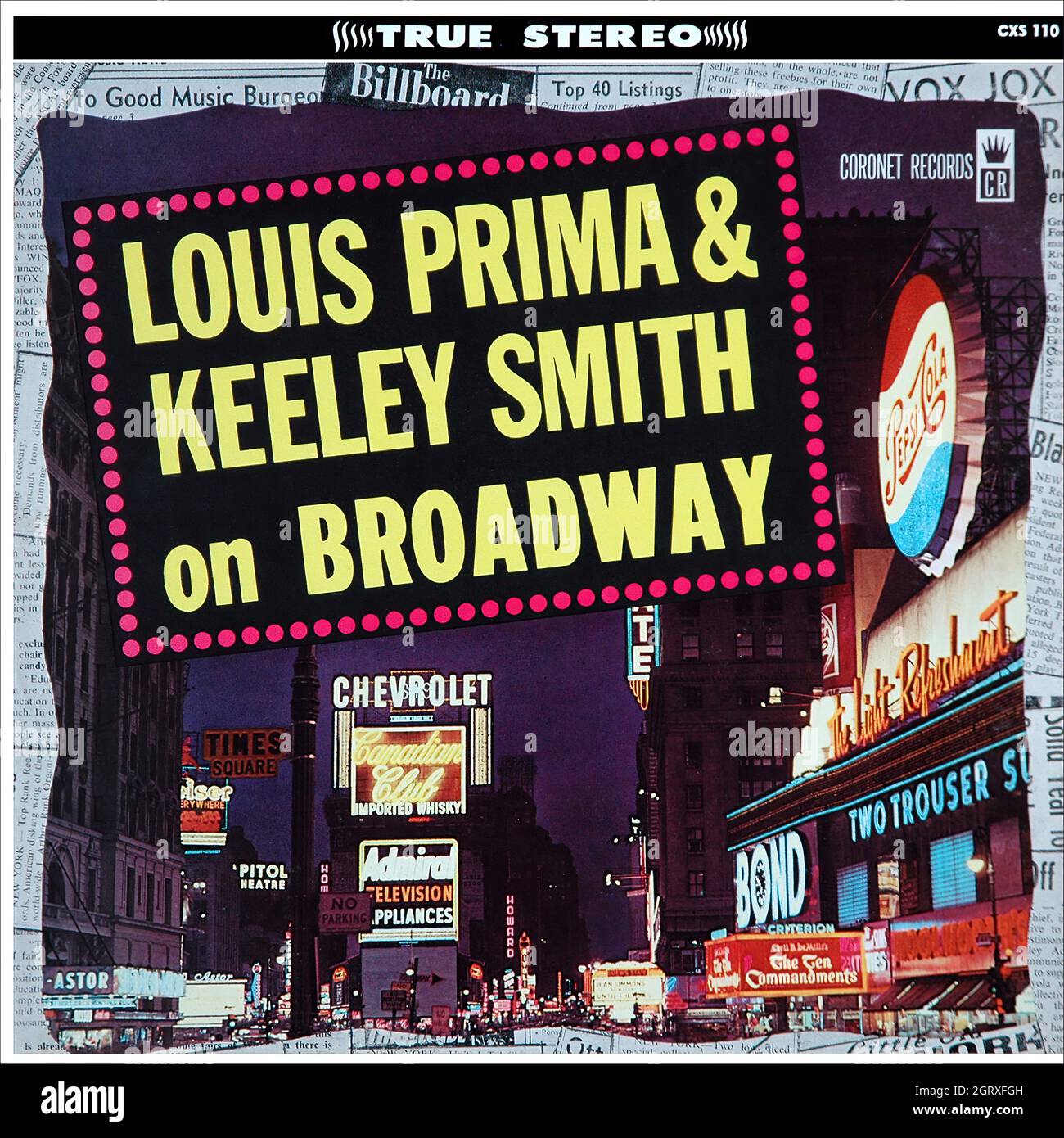 Louis Prima & Keeley Smith - On Broadway 1950s - Vintage Vinyl 33 rpm record  Stock Photo - Alamy