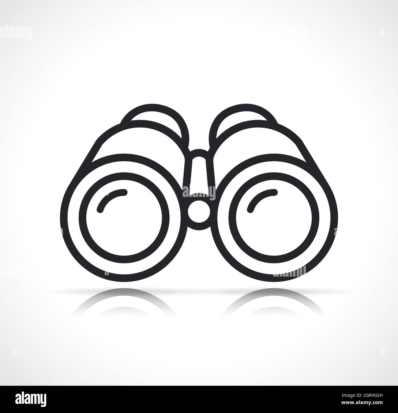 Binoculars icon linear vector Stock Vector Images - Alamy