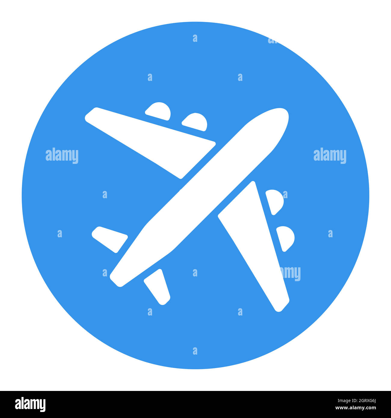 Airplane or plane flat vector white glyph icon Stock Vector
