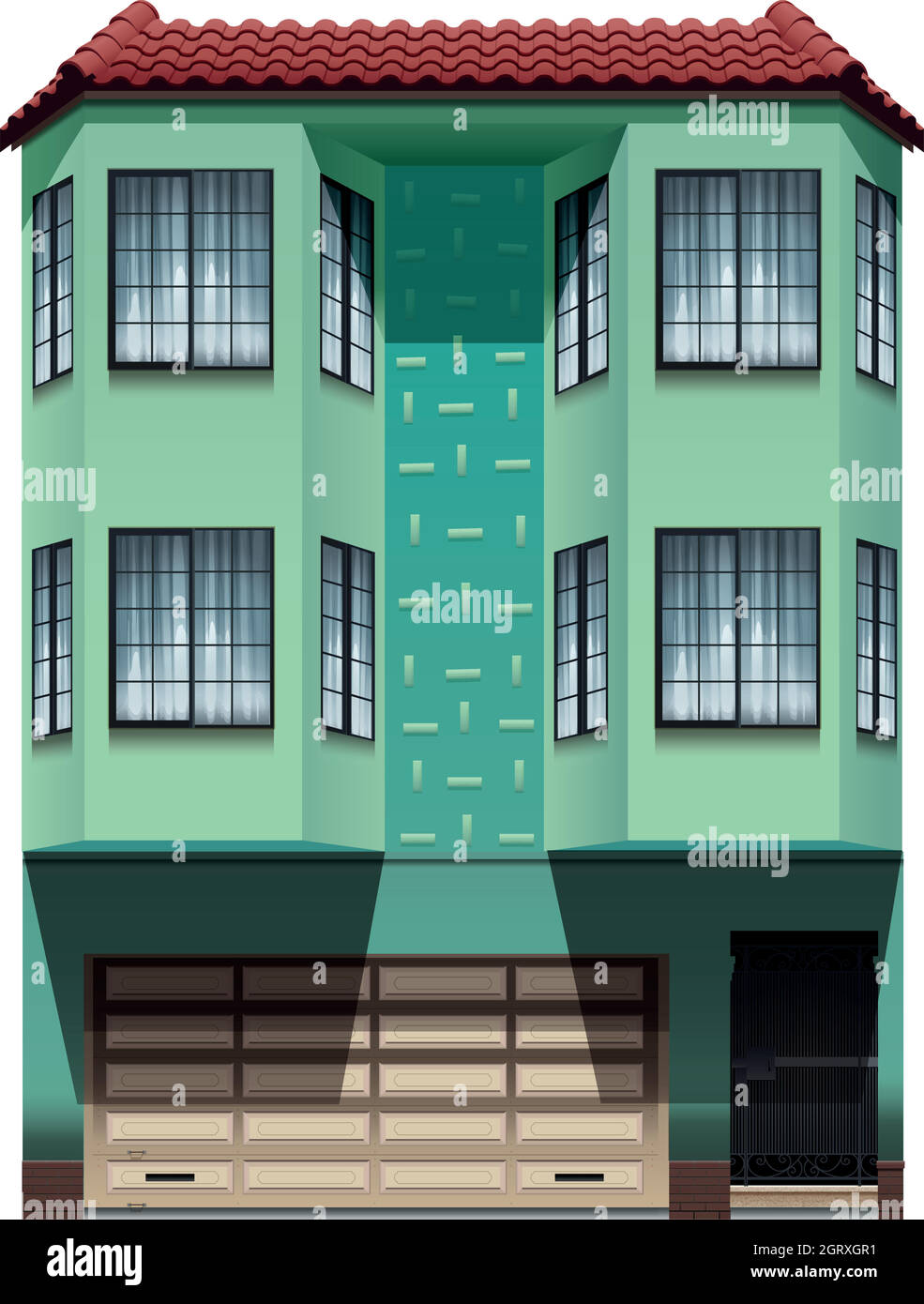 A building with an attached garage Stock Vector Image & Art - Alamy