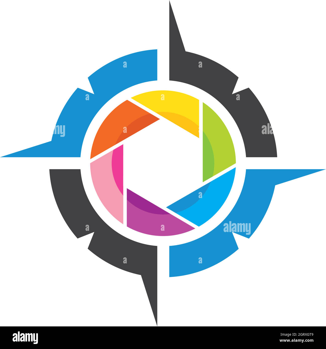 compass logo vector tempate ilustration Stock Vector