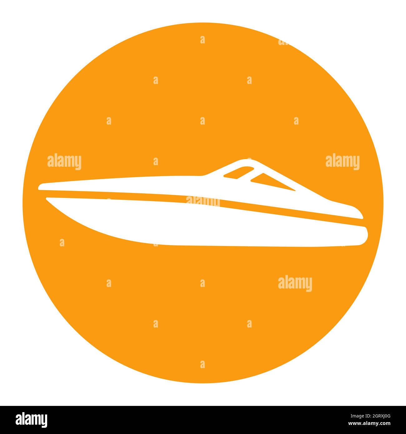 Speedboat flat vector white glyph icon design isolated Stock Vector ...