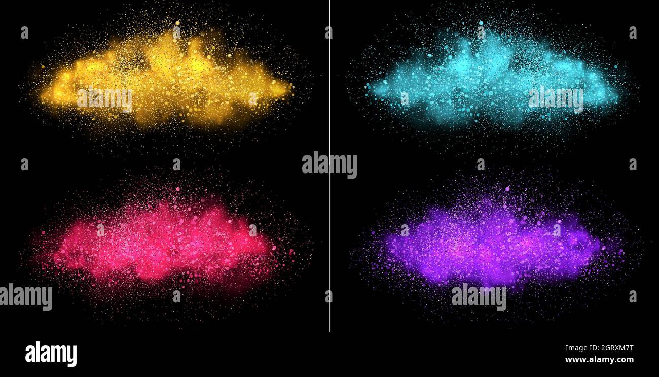 Luxury gold glitter particles on black background. glowing lights magic ...