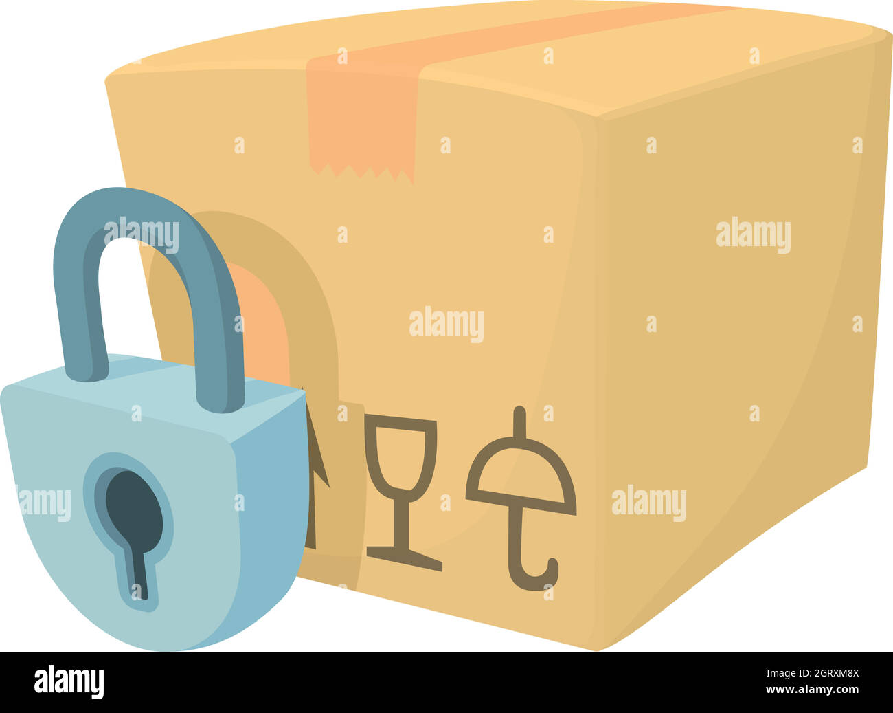 Closed box icon, cartoon style Stock Vector Image & Art Alamy