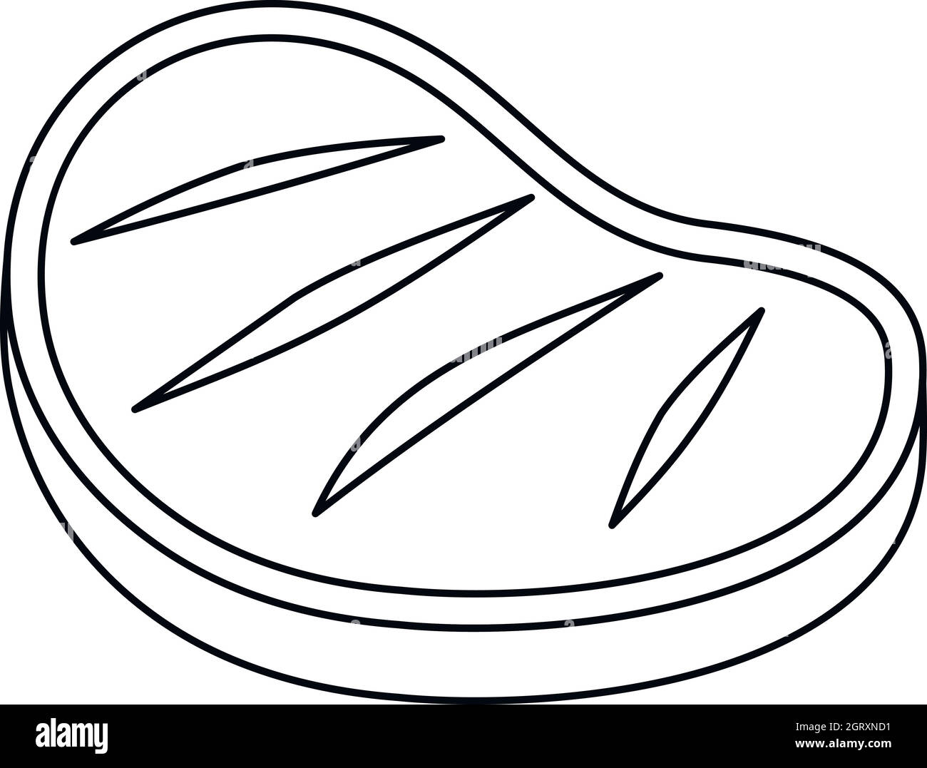 Grilled beef steak icon, outline style Stock Vector Image & Art - Alamy