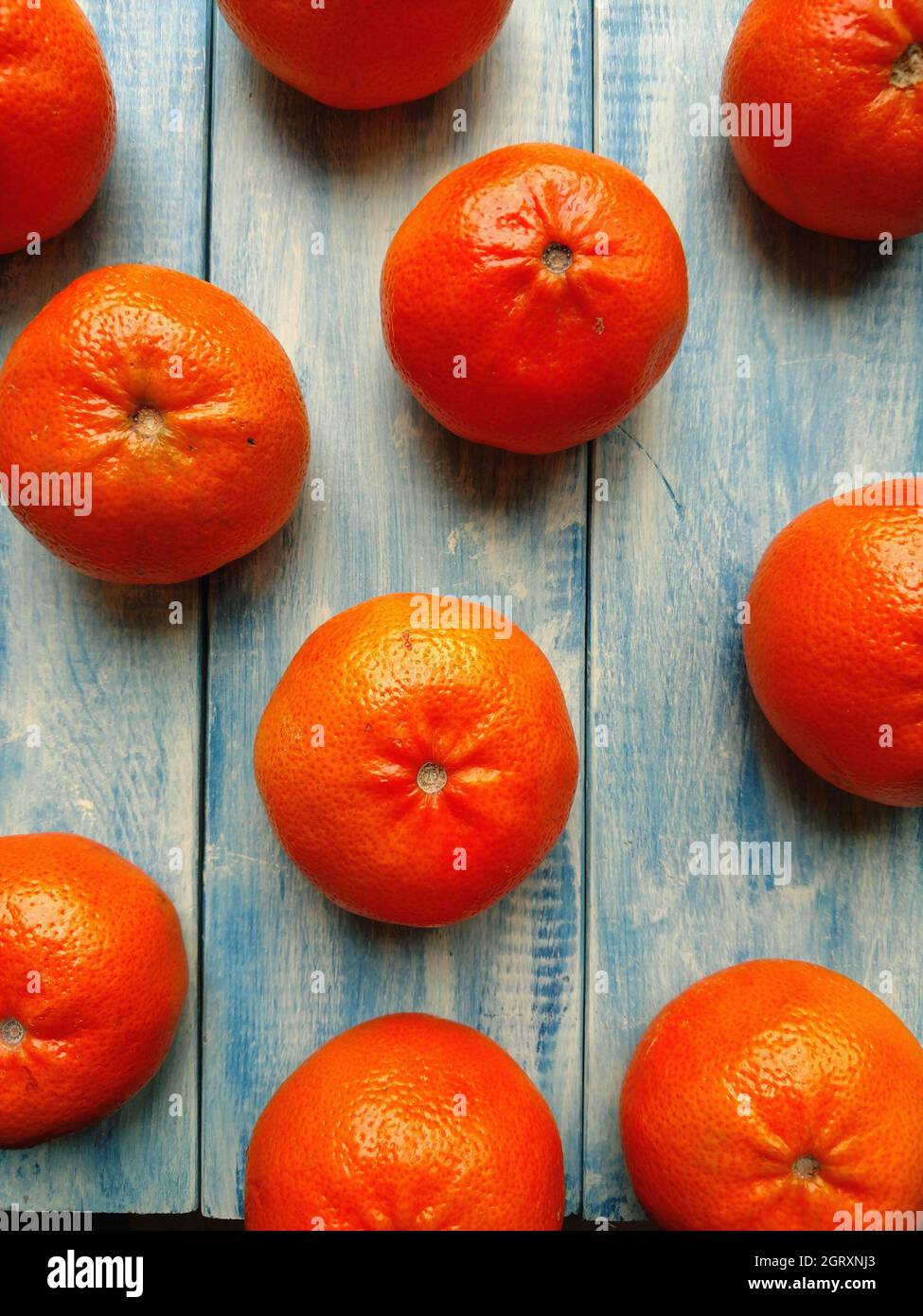 Mandarin On Table Stock Photo