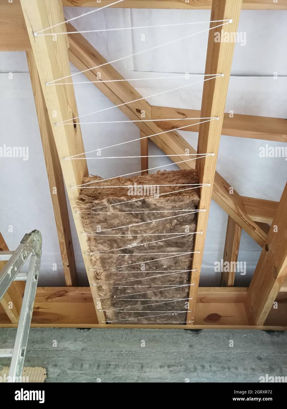 Mineral rock wool for roof and ceilings thermal insulation for house