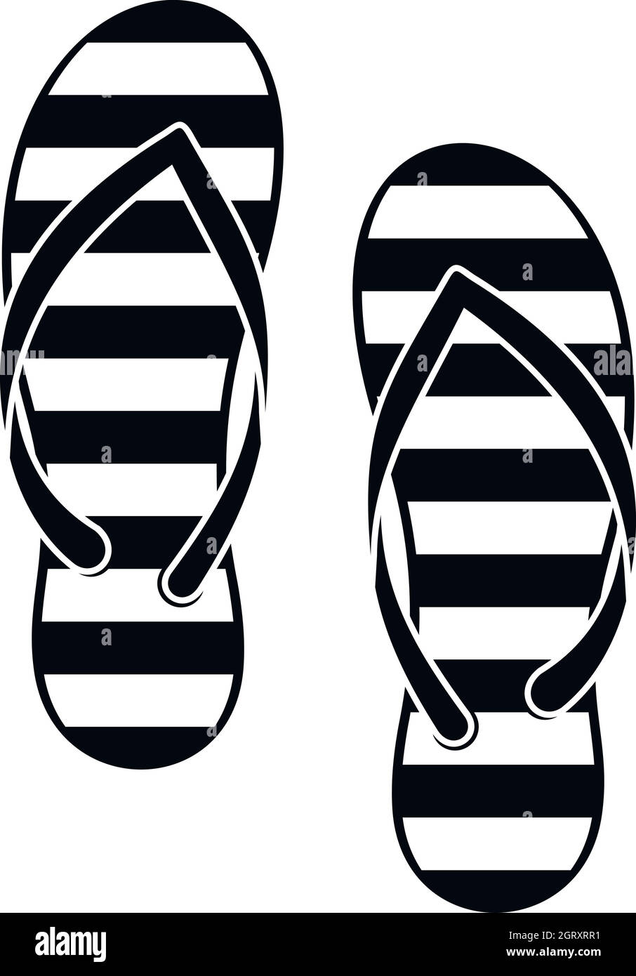 Flip flops simple icon Cut Out Stock Images & Pictures - Alamy