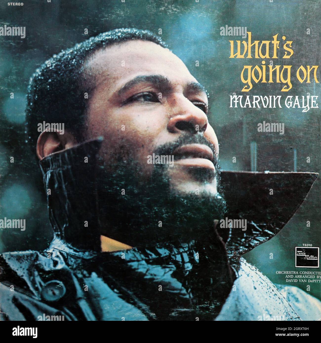 Marvin Gaye -  What's Going On  1971   - Vintage Vinyl 33 rpm record Stock Photo