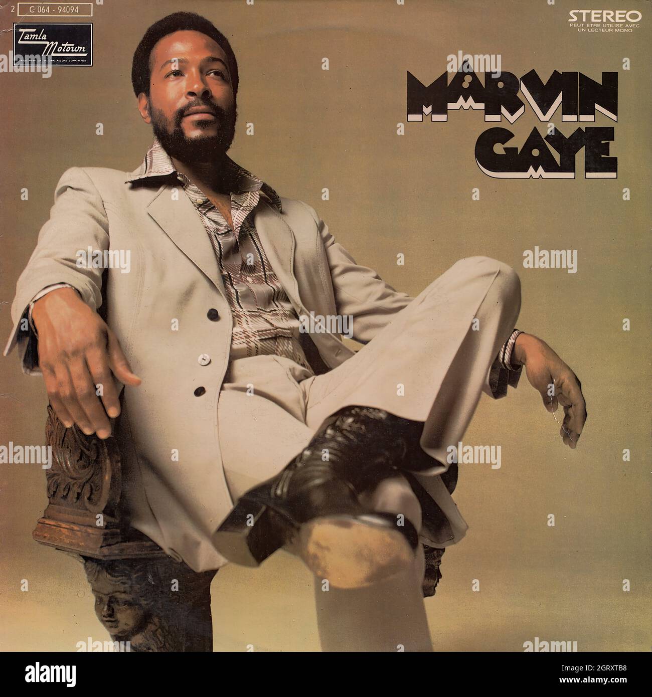 Marvin Gaye - Trouble man o.s.t - Vintage Vinyl Record Cover Stock Photo