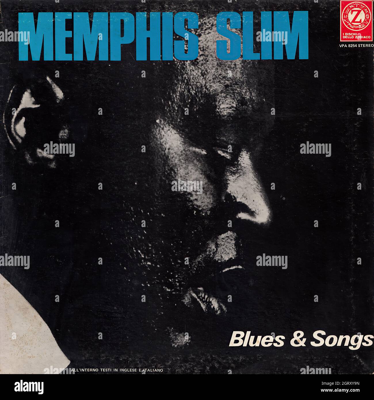 Memphis Slim - Blues & songs - Vintage Vinyl Record Cover Stock Photo