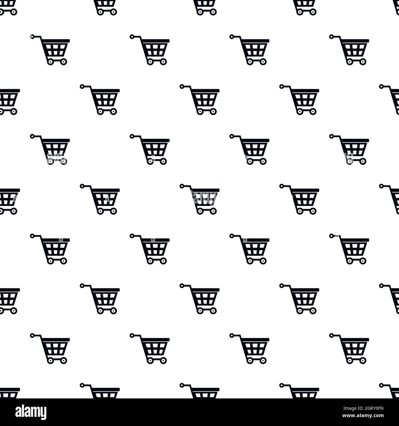 Shopping cart pattern, simple style Stock Vector Image & Art Alamy