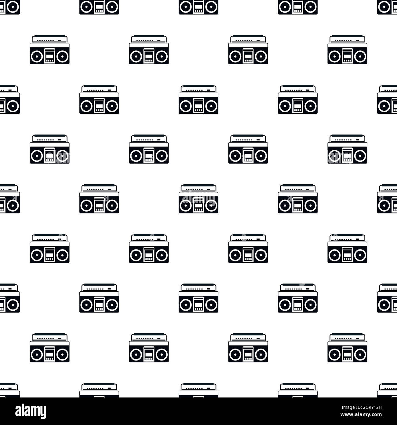 Boombox pattern, simple style Stock Vector