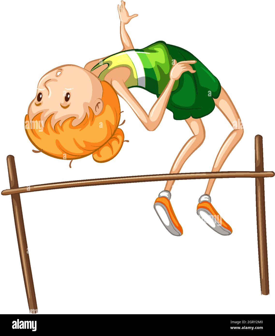 Athlete doing high jump on white background Stock Vector Image & Art