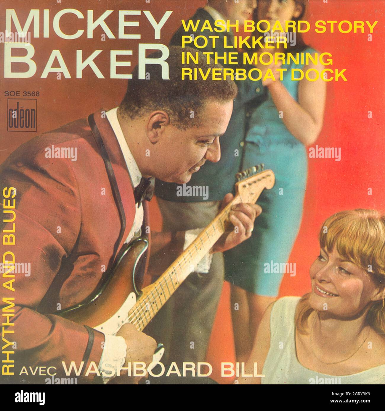 Mickey Baker with Washboard Bill Rhythm and Blues EP Vintage Vinyl