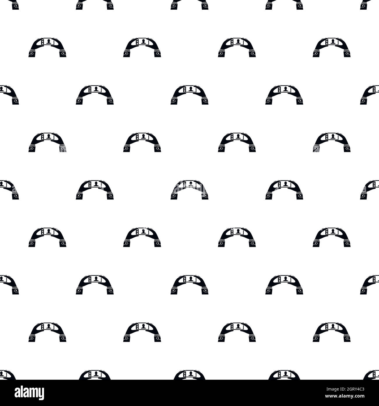 Taking photo with smartphone pattern, simple style Stock Vector