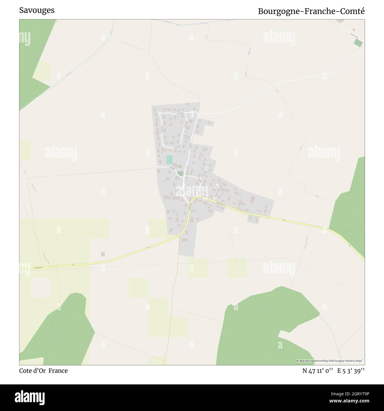 Savouges, Cote d'Or, France, Bourgogne-Franche-Comté, N 47 11' 0'', E 5 3'  39'', map, Timeless Map published in 2021. Travelers, explorers and  adventurers like Florence Nightingale, David Livingstone, Ernest  Shackleton, Lewis and