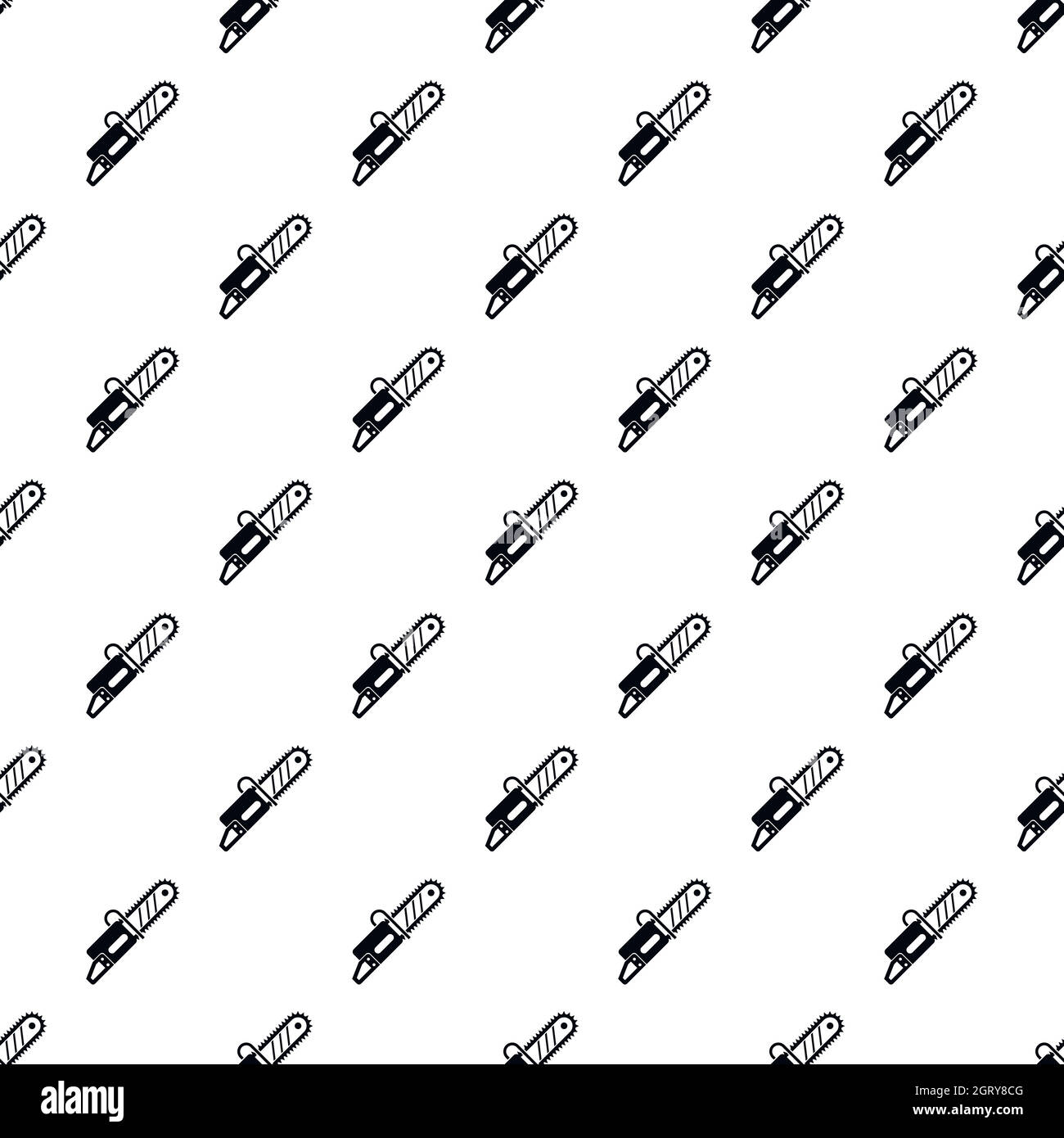 Chainsaw pattern, simple style Stock Vector