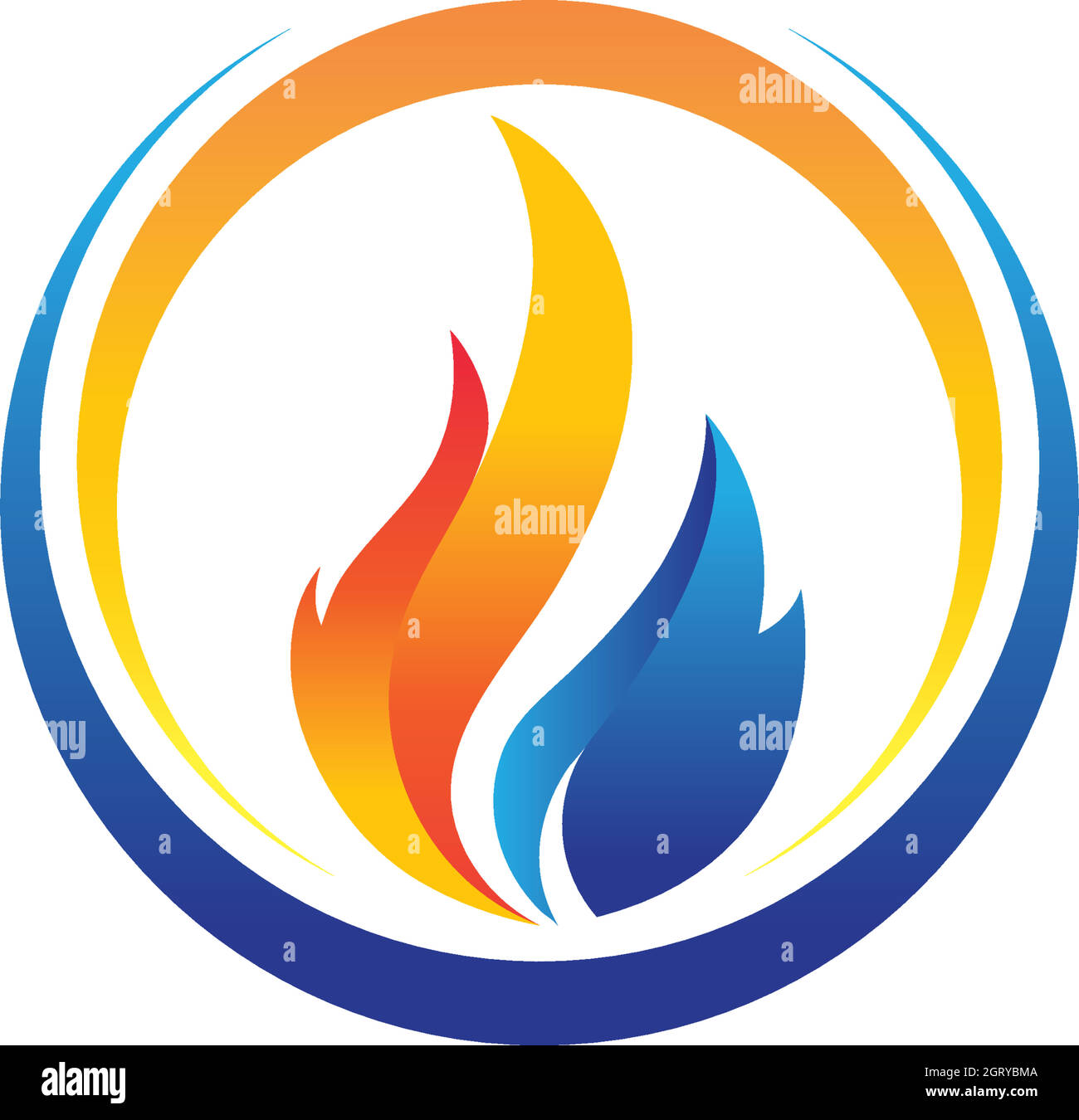 Fire flame Logo Template vector icon Oil, gas and energy logo Stock Vector