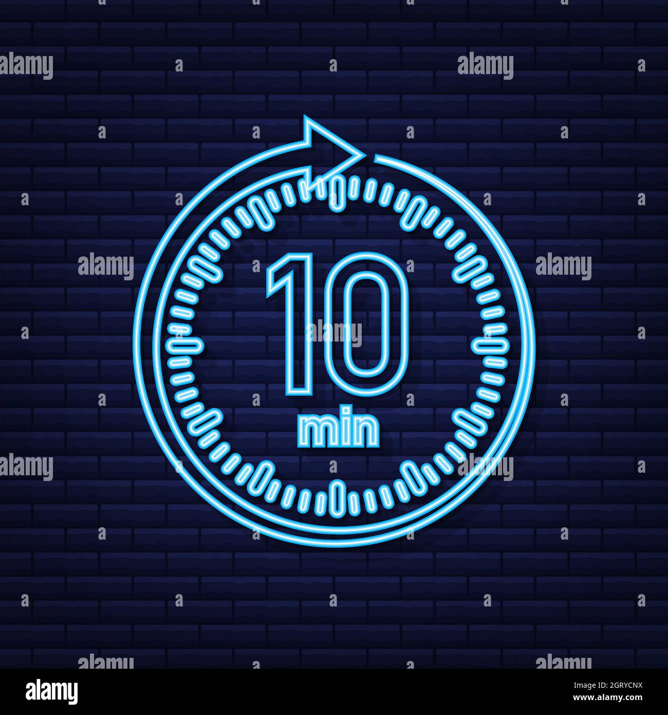 The 10 Minutes Stopwatch Vector Neon Icon Stopwatch Icon In Flat The 10 Minutes Stopwatch Vector Neon Icon Stopwatch Icon In Flat