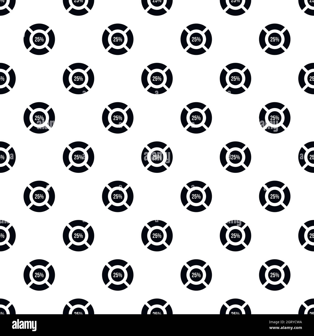 Circle loading, 25 percent pattern, simple style Stock Vector