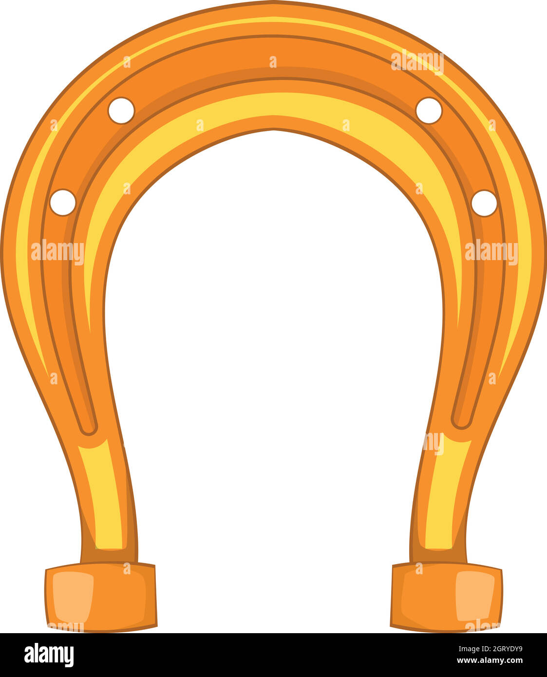 Horseshoe icon, cartoon style Stock Vector