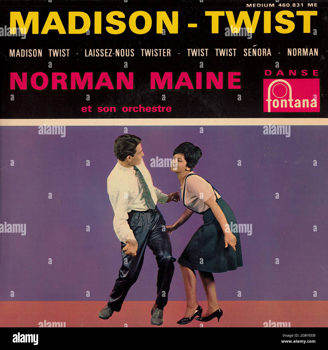 Norman Maine et son Orchestre - Madison Twist EP - Vintage Vinyl Record Cover Stock Photo