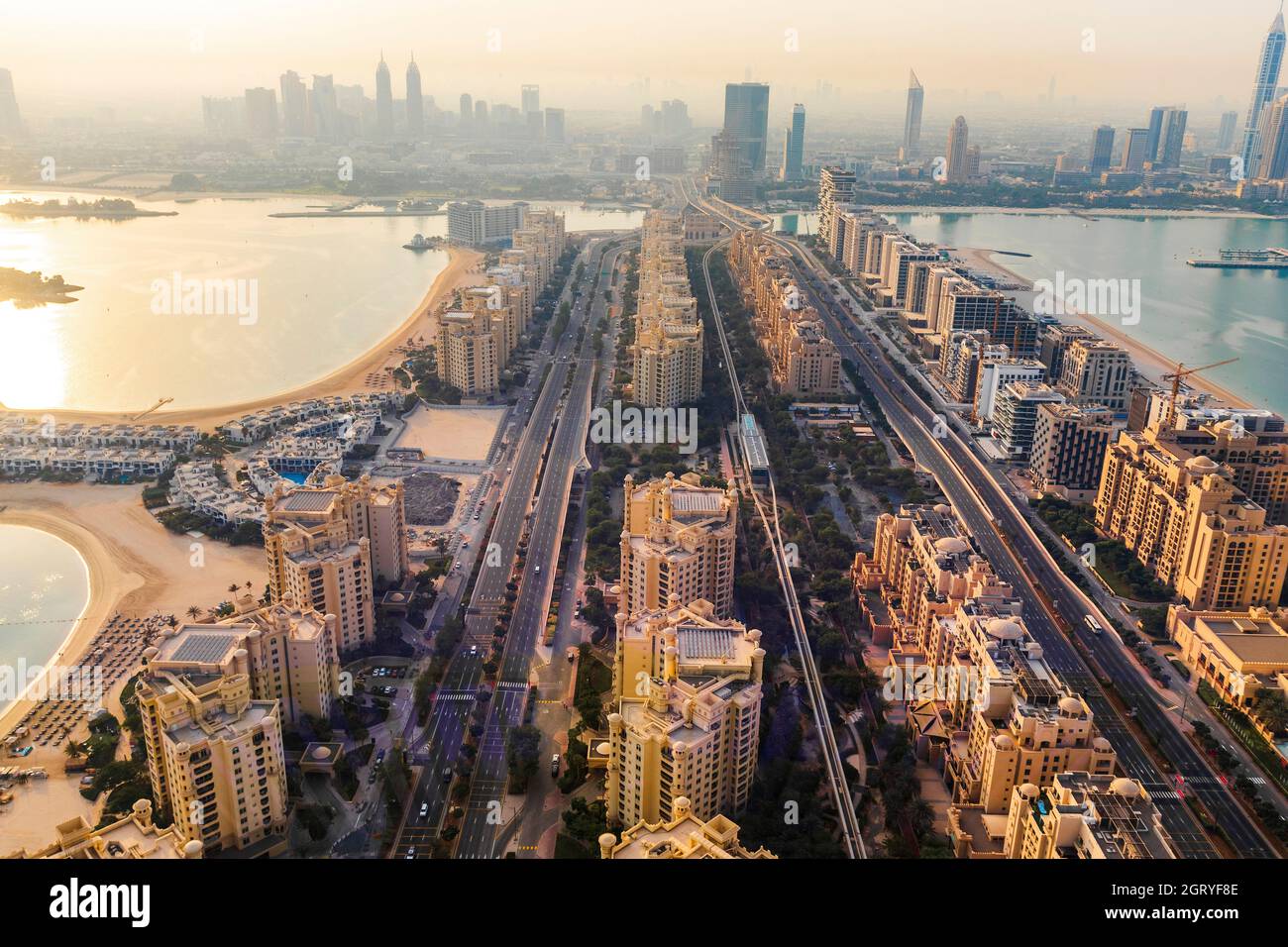 Dubai sunrise view from the palm hi-res stock photography and images ...