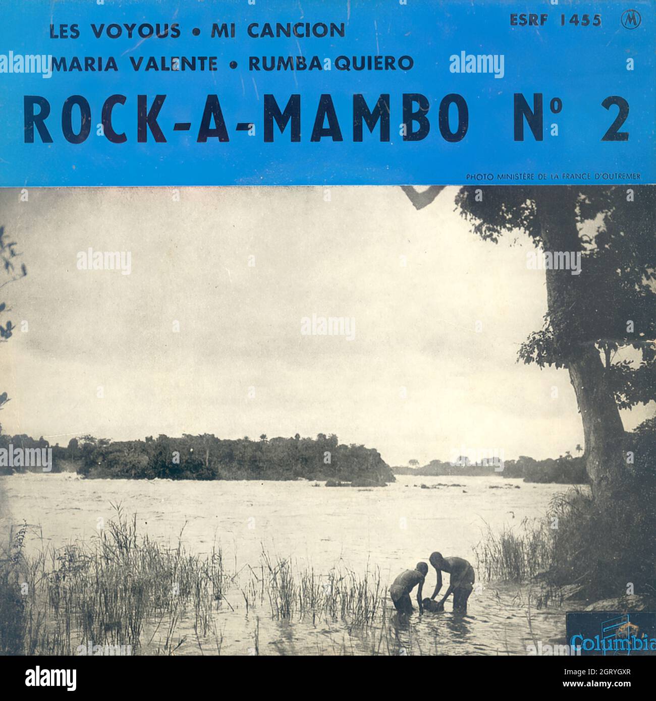 Orchestre Rock - A-Mambo & African Jazz - Rock-A-Mambo n°2 - Vintage Vinyl Record Cover Stock Photo