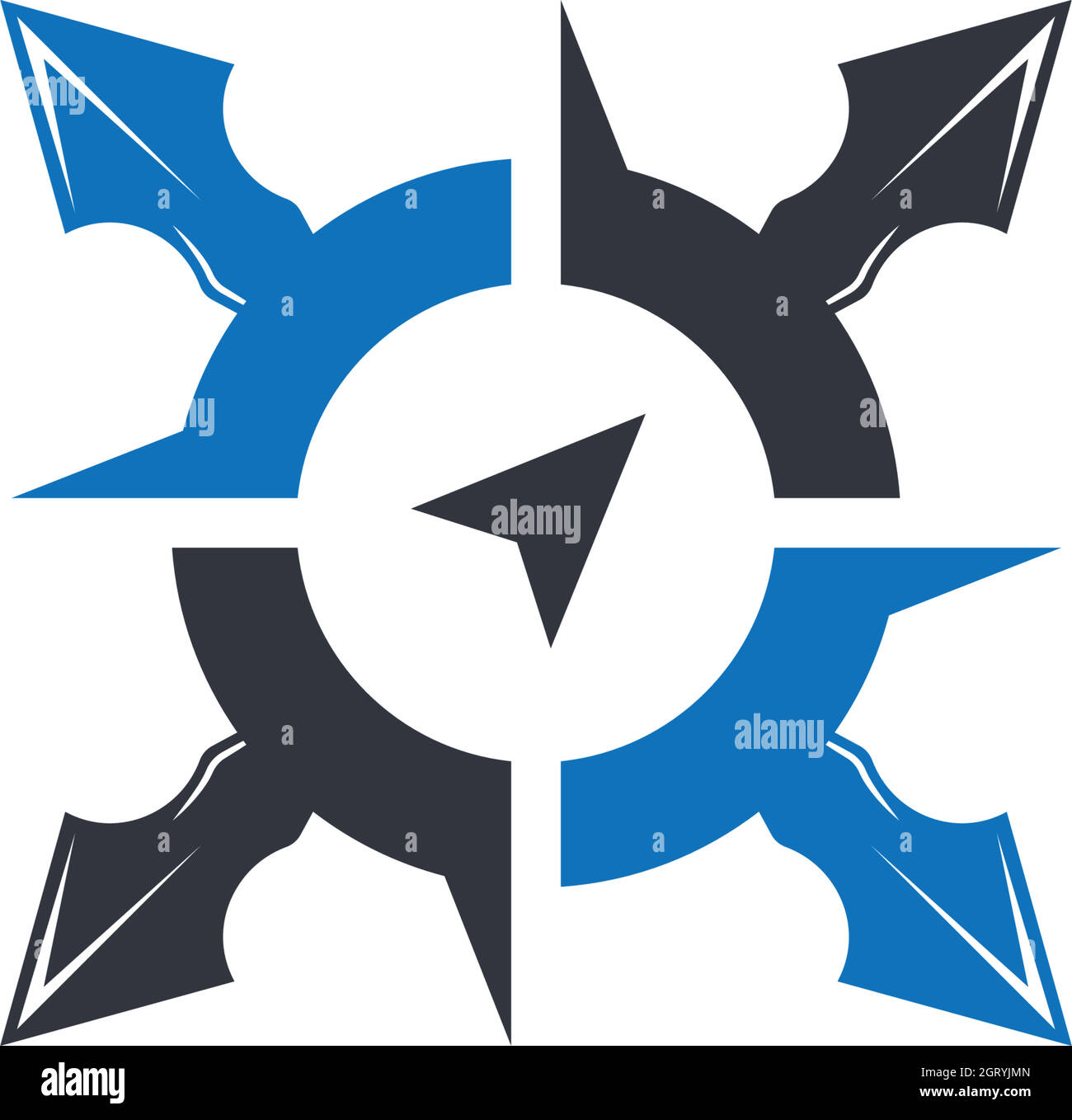 compass logo vector tempate ilustration Stock Vector