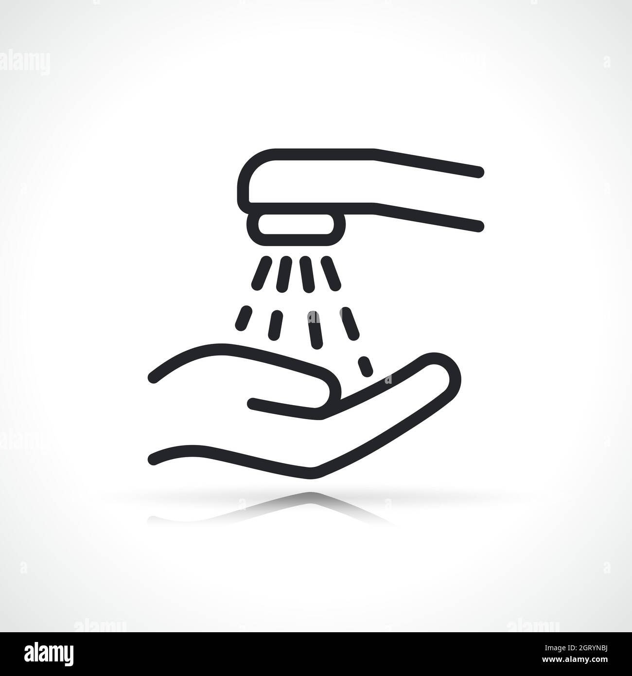 washing your hands line icon Stock Vector