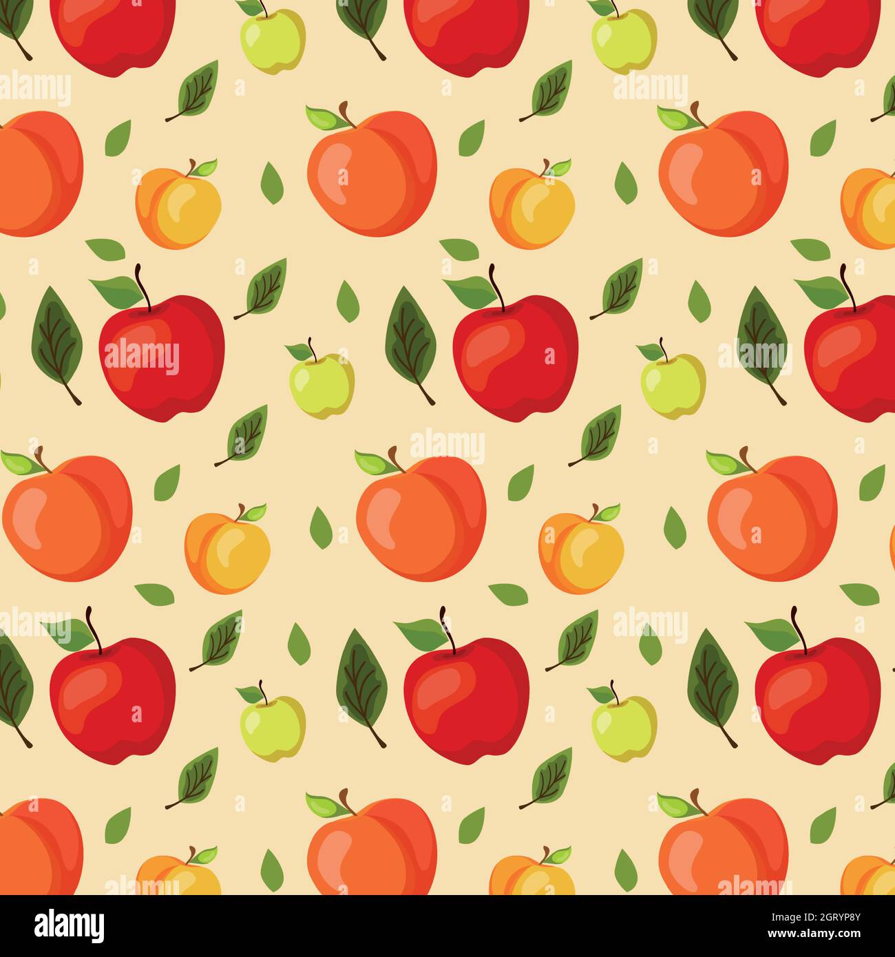Pattern web pattern apples background texture - Vector illustration Stock Vector
