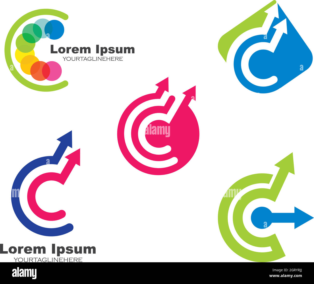 C Letter arrow Logo Template vector icon Stock Vector Image & Art - Alamy