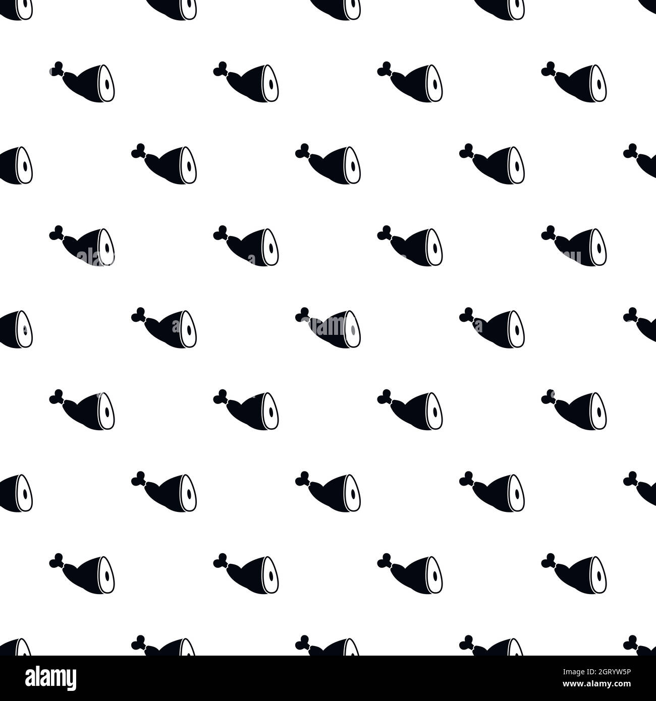 Jamon pattern, simple style Stock Vector