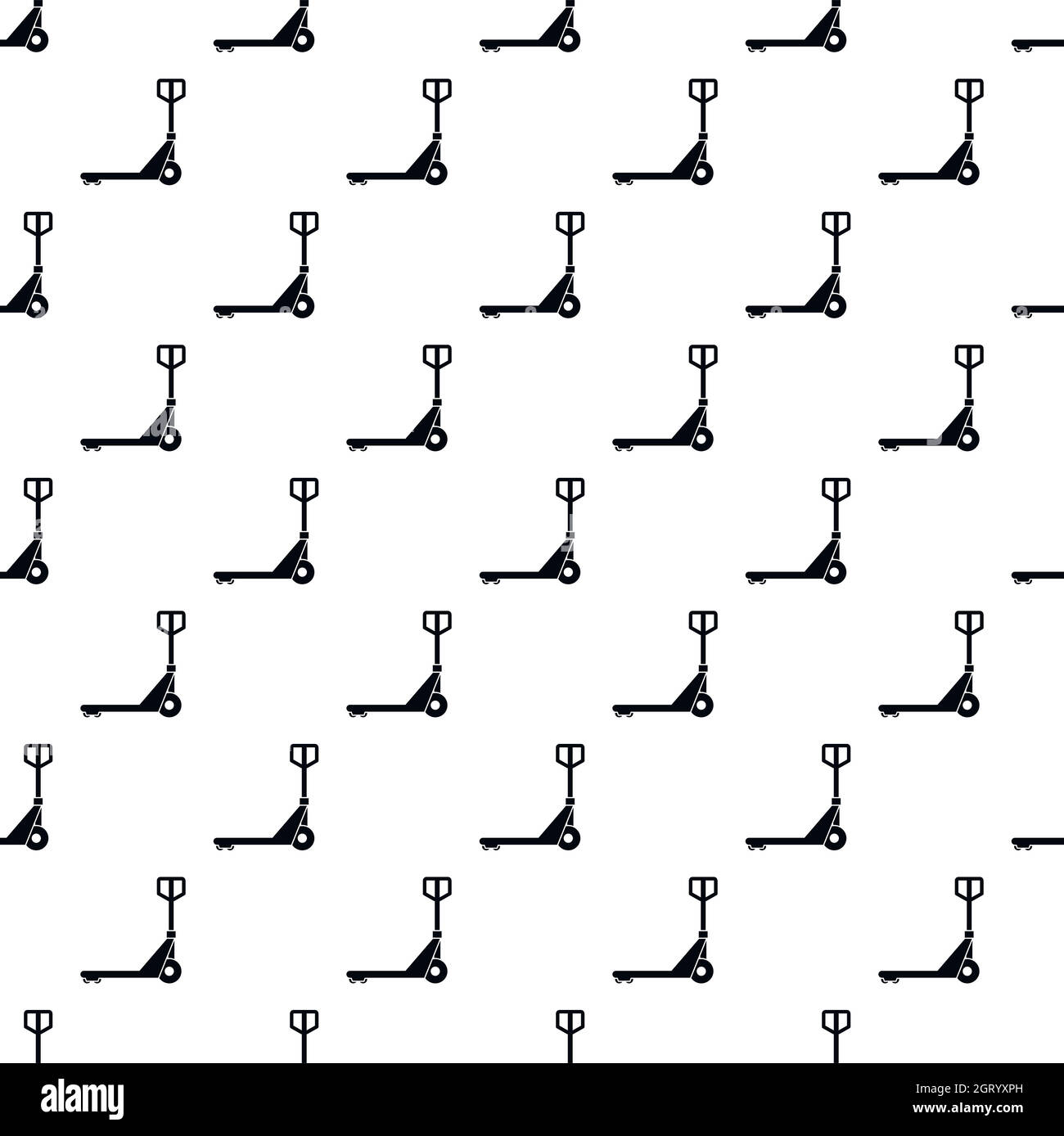 Hand truck pattern, simple style Stock Vector