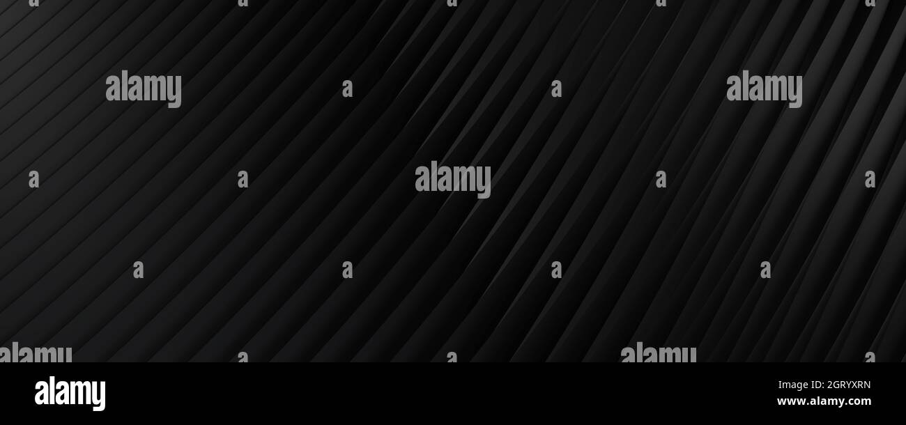 Dark abstract background. Black and grey striped pattern, diagonal ...