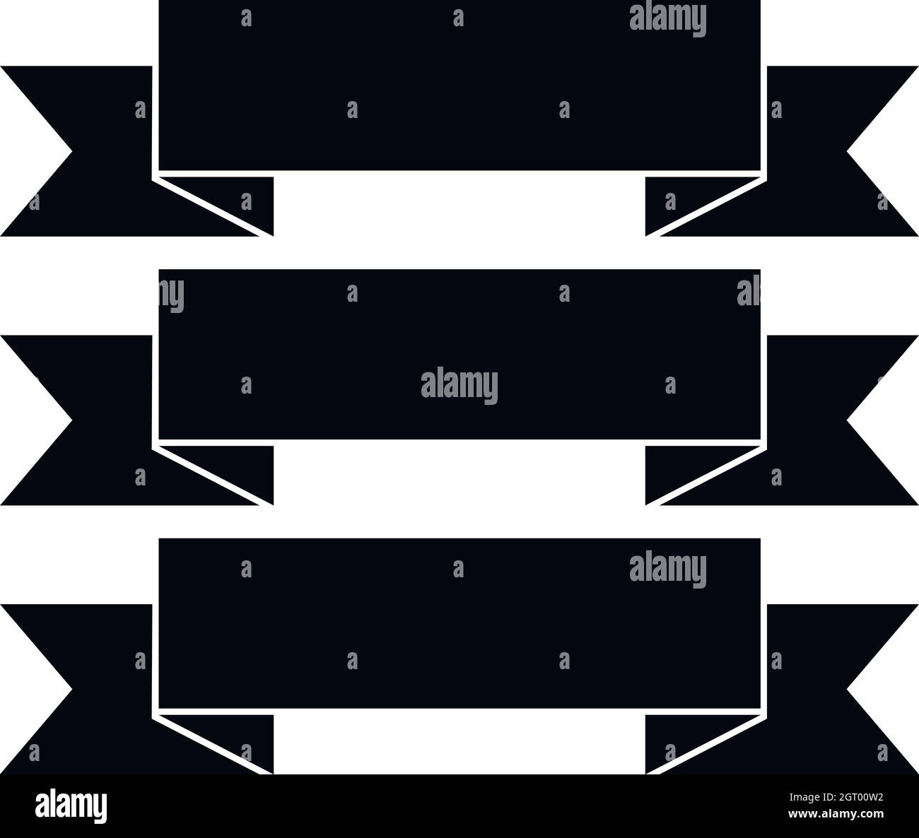 Black ribbons Stock Vector Images - Alamy